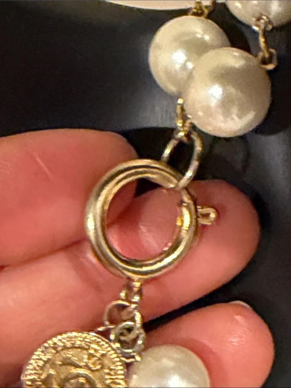 Chanel Gold  and White Vintage Pearl Necklace - Timeless Layered Style